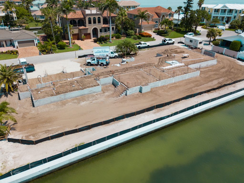 Home Construction Slab Rough In Longboat Key Custom Home