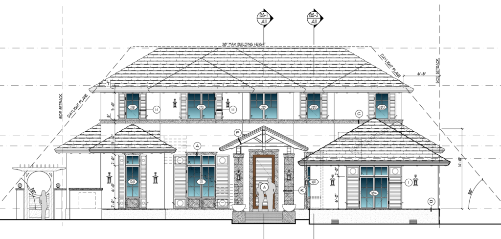 luxury spec building schematic drawing