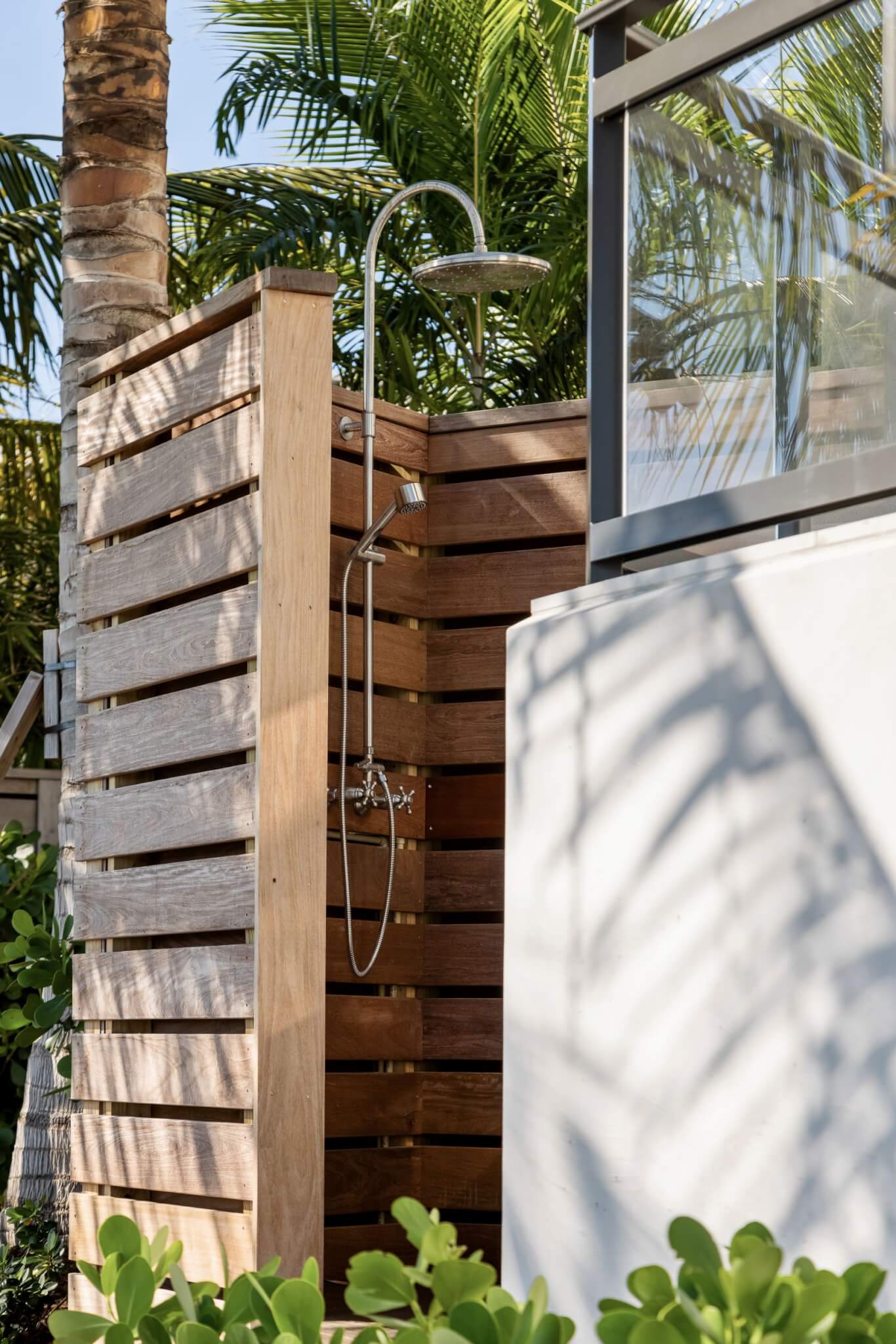 Modern Wooden Outdoor Shower